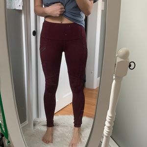 Maroon lululemon leggings